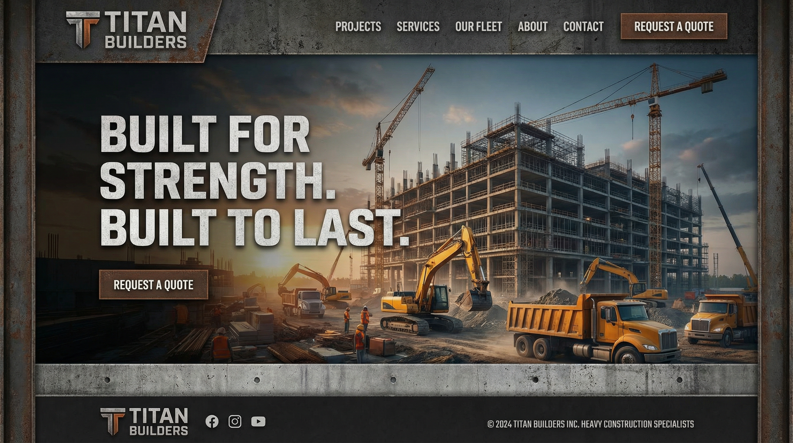 ภาพตัวอย่างเทมเพลตเว็บไซต์ บิลด์ มาสเตอร์ แบบเต็มจอ